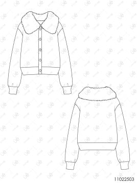 MOLDE CHAQUETA CUELLO DESMONTABLE NIÑA 2503