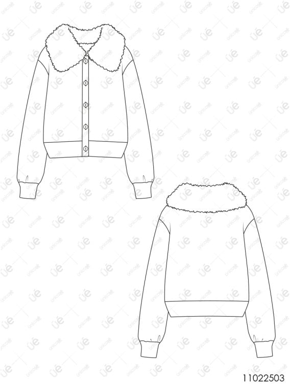MOLDE CHAQUETA CUELLO DESMONTABLE NIÑA 2503
