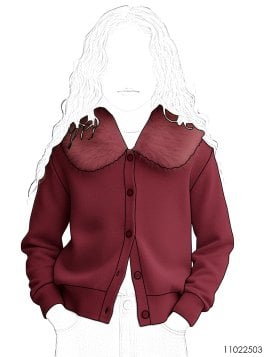 MOLDE CHAQUETA CUELLO DESMONTABLE NIÑA 2503