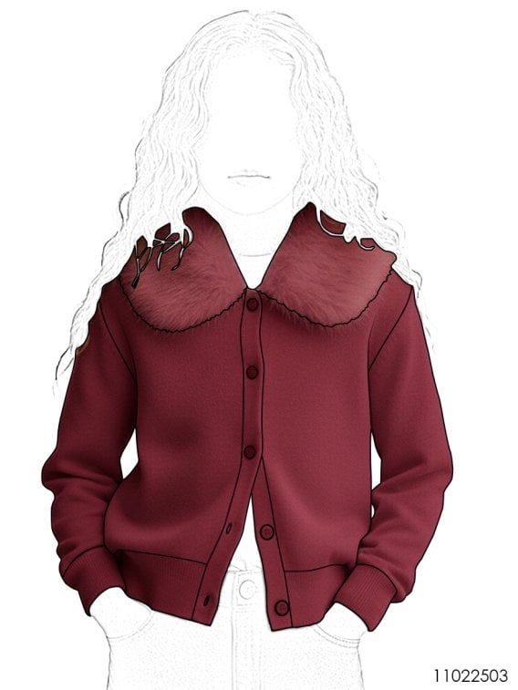 MOLDE CHAQUETA CUELLO DESMONTABLE NIÑA 2503