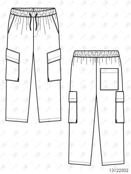 MOLDE PANTALON CARGO NIÑO 2502