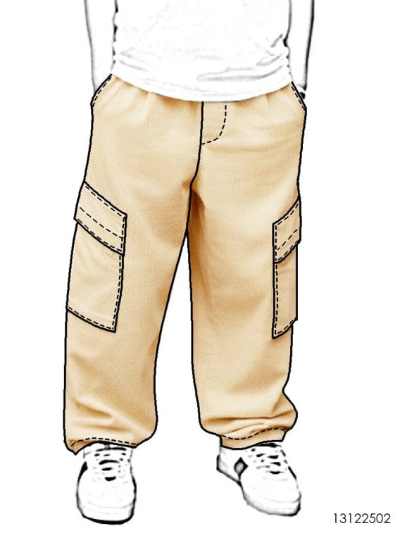 MOLDE PANTALON CARGO NIÑO 2502