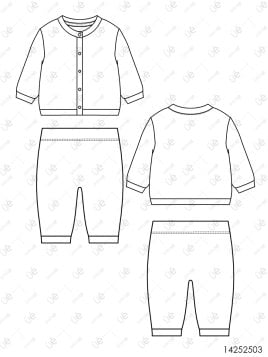 MOLDE CONJUNTO 2 PIEZAS BEBE 2503