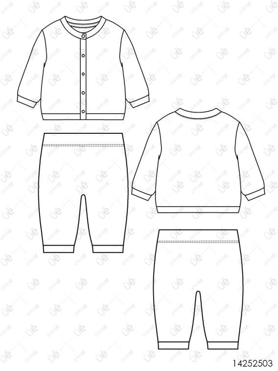 MOLDE CONJUNTO 2 PIEZAS BEBE 2503