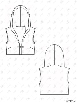 MOLDE CHAQUETA CHALECO PIEL MUJER 1202