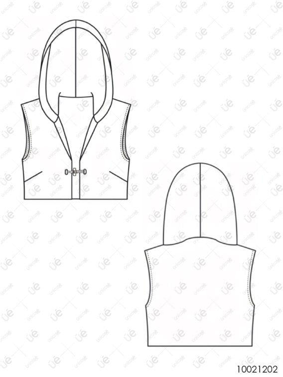 MOLDE CHAQUETA CHALECO PIEL MUJER 1202
