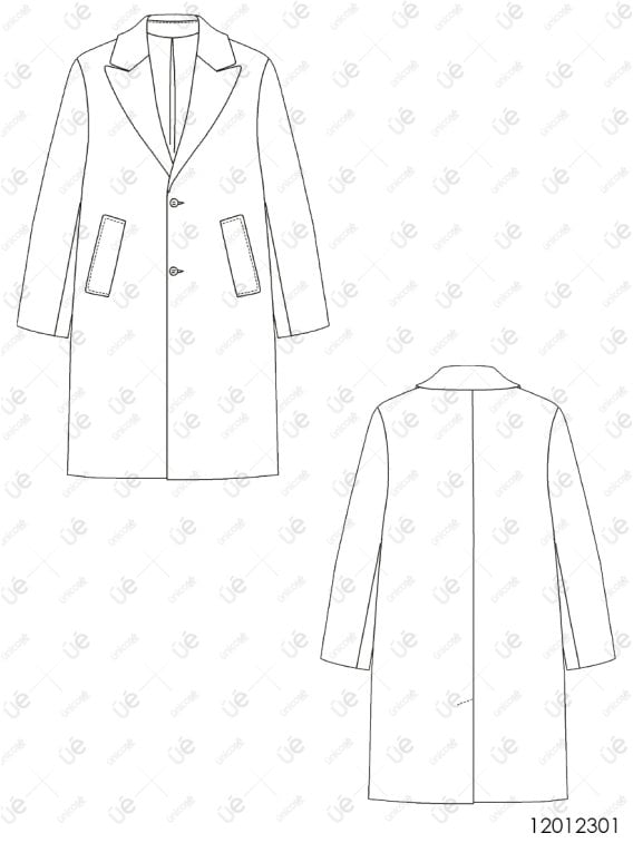 MOLDE ABRIGO BASICO HOMBRE 2301