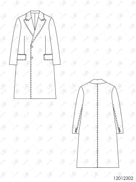 MOLDE ABRIGO SASTRERO HOMBRE 2302