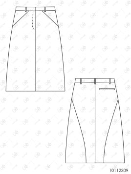 MOLDE FALDA MIDI MUJER 2309