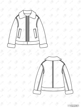 MOLDE CHAQUETA AVIADOR NIÑA 2301