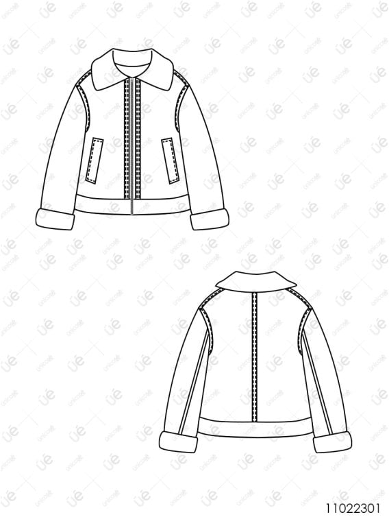 MOLDE CHAQUETA AVIADOR NIÑA 2301