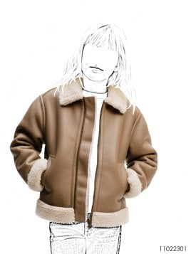 MOLDE CHAQUETA AVIADOR NIÑA 2301