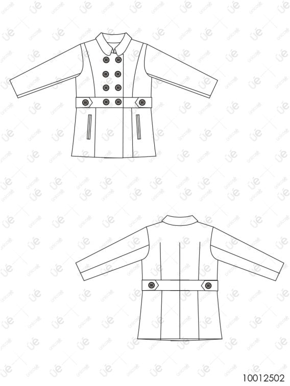 MOLDE ABRIGO CRUZADO MUJER 2502
