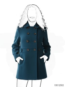 MOLDE ABRIGO CRUZADO MUJER 2502