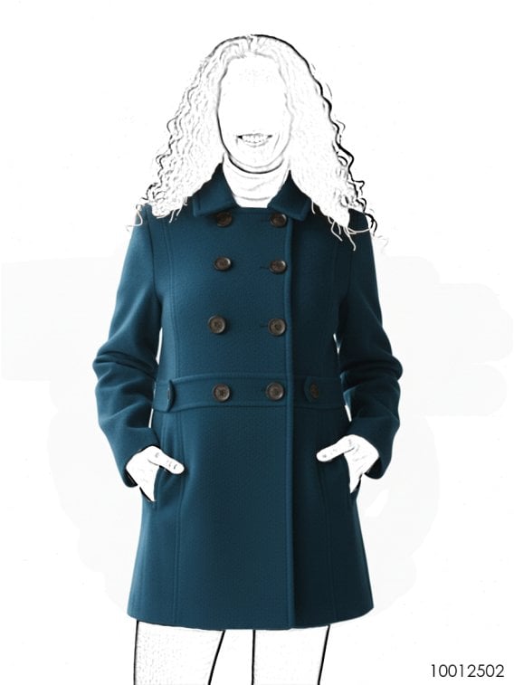 MOLDE ABRIGO CRUZADO MUJER 2502