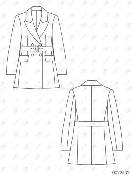 MOLDE CHAQUETA BLAZER MUJER 2402