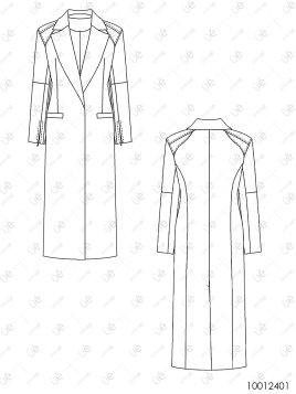 MOLDE ABRIGO BIKER MUJER 2401