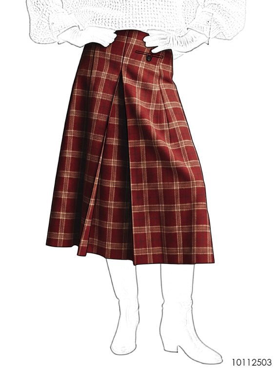 MOLDE FALDA TABLAS MUJER 2503
