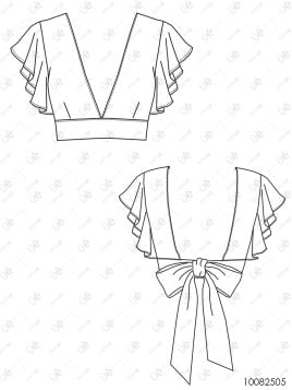 MOLDE TOP CORTO MUJER 2505