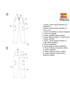 MOLDE PANTALON SANITARIO HOMBRE RT 2102