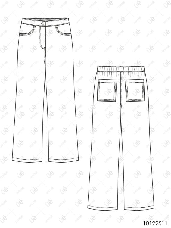 MOLDE PANTALON PIERNA ANCHA MUJER 2511