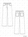 MOLDE PANTALON PIERNA ANCHA MUJER 2511
