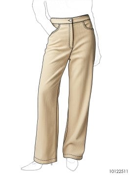 MOLDE PANTALON PIERNA ANCHA MUJER 2511