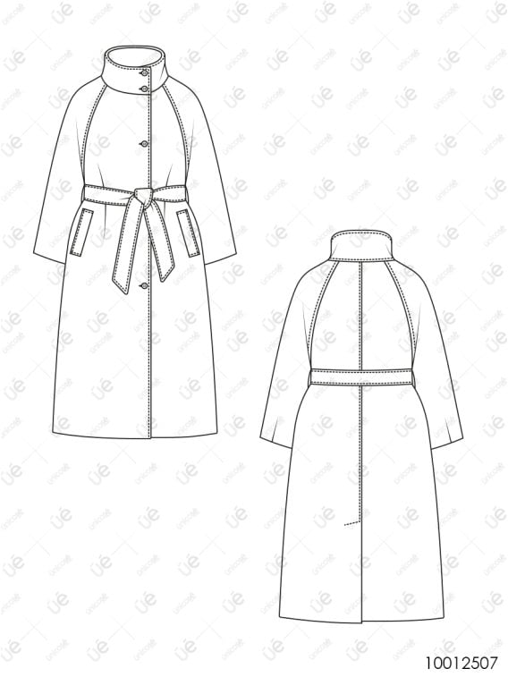 MOLDE ABRIGO CUELLO ALTO MUJER 2507