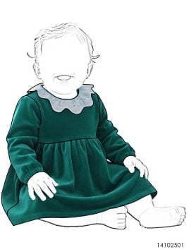 MOLDE VESTIDO CLASICO BEBE 2501