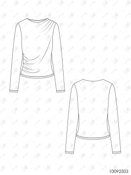 MOLDE POLERA CON PLIEGUES MUJER 2503