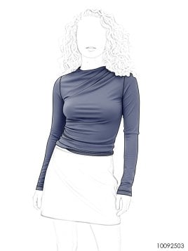 MOLDE POLERA CON PLIEGUES MUJER 2503