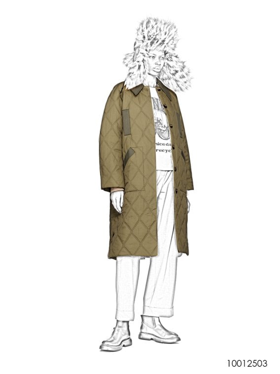 MOLDE ABRIGO MATELASSE MUJER 2503