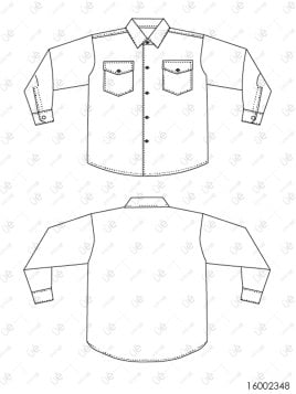 MOLDE CAMISA CARGO HOMBRE RT 2348