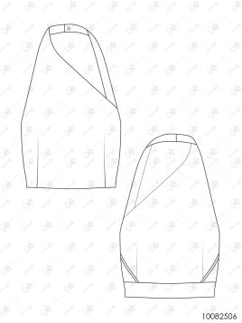 MOLDE TOP ASIMETRICO MUJER 2506