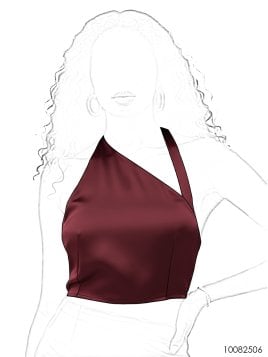 MOLDE TOP ASIMETRICO MUJER 2506