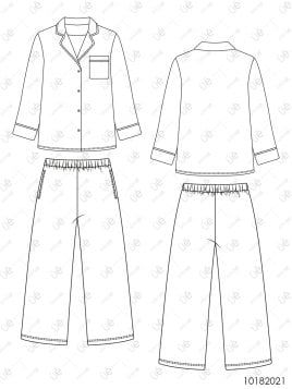 MOLDE PIJAMA 2 PIEZAS MUJER 2021