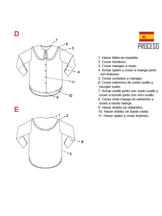 MOLDE BLUSA CUELLO BEBE MUJER 2007