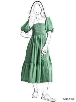 MOLDE VESTIDO MIDI MUJER 2602