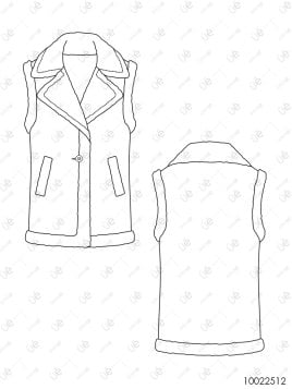 MOLDE CHAQUETA CHALECO MUJER 2512