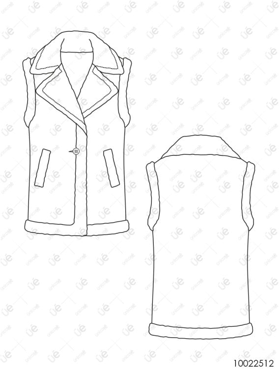 MOLDE CHAQUETA CHALECO MUJER 2512