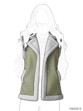 MOLDE CHAQUETA CHALECO MUJER 2512