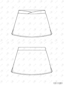 MOLDE FALDA SHORT ESCOLAR 1201