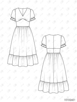 MOLDE VESTIDO IMPERIO MUJER 2601