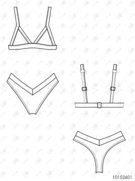 MOLDE TRAJE DE BAÑO 2 PIEZAS MUJER 2601