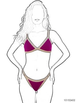 MOLDE TRAJE DE BAÑO 2 PIAZAS MUJER 2602