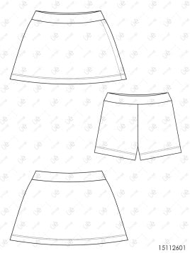 MOLDE ESCOLAR FALDA CON SHORT 2601