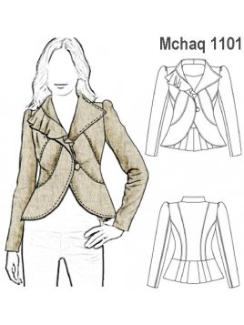 CHAQUETA TABLAS ESPALDA MUJER, CON FORRO