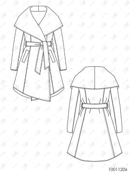 MOLDE ABRIGO CUELLO AMPLIO MUJER 1206