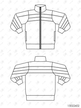 MOLDE CHAQUETA ESCOLAR CORTES 2602