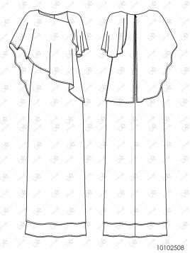 MOLDE VESTIDO LARGO MUJER 2508